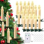 cimetech LED Flameless Candles, Battery Operated Candle Lights with Remote Control Timer, Floating Candles, for Christmas Tree, Home, Decor, Indoor, Outdoor (20 Packs)