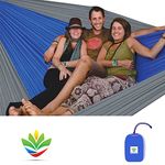 Hammock Bliss Triple - The Largest Portable Hammock on Planet Earth. Huge, King Plus Size, Multi Person, Family, 2 or 3 or Tall Person Camping Hammock. Extra Wide, Extra Long, Extra Comfortable