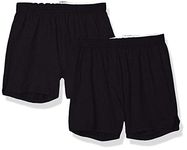 Soffe Women's Authentic Cheer Short, 2 pack black, Medium