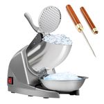 HORGELU Electric Ice Crushers 286lbs/hr Snow Cone Machine 380W Triple Blade Shaved Ice Machine 2000rpm Food-grade Stainless Steel Ice Shaver Machine Snow Cone Maker for Home and Commercial