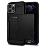 Spigen Slim Armor CS Works with Apple iPhone 12 Case/iPhone 12 Pro Case (2020) - Black