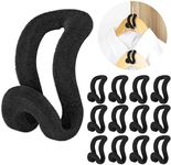 Clothes Hanger Connector Hooks, 60 Pcs Heavy Duty Velvet Clothes Hangers with Cascading Hook, Space Saver Mini Cascading Hangers for Clothes, Closet(Black)