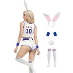 MEBRACS Lola Halloween Cosplay Costume for Women Movie Basketball Jersey Full outfit with Shorts Headband socks (Medium)