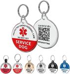 MYLUCKYTAG QR Code Service Dog Tag - Pet Online Profile - Scan QR Receive Instant Pet Location Alert Email