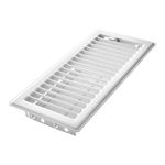 Imperial RG0247 Louvered Steel Painted Floor Register, 4x10 Inch, White, 5 Pack