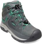 Keen unisex-child Targhee Mid Waterproof Hiking Boot, Steel Grey Porcelain, 8 US Little Kid