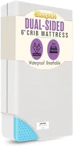 Sleepah 5.5” Crib & Toddler Bed Mattress Dual Sided Cooling Memory Foam – Waterproof Washable Breathable Soft Cotton Fabric – CertiPUR Firm Baby Mattresses - for Baby & Toddlers (Pink)
