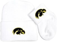 Future Tailgater Iowa Hawkeyes Newborn Baby Knit Cap and Socks Set