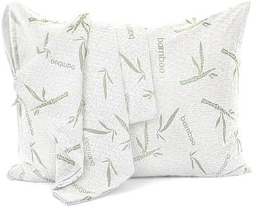 Utopia Bedding Bamboo Viscose Waterproof Pillow Protector Zippered (2 Pack) Standard – Bed Bug Proof Pillow Encasement 20 x 26 Inches