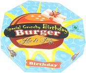 saugat traders birthday greeting card burger theme - birthday card for girls boys-wife-girlfriend-sister-friends-husband-brother-friend- Multi color