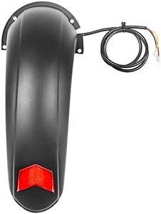 Tire Mudguard with Signal Lights with Screw Hole Replace Parts Protector Electric Bike Rear for Night Riding 10" Wheels