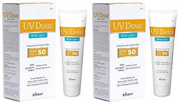 Brinton UV Doux Blue Light Sunscreen Protection Gel SPF 50 PA+++ UVA/UVB for Men & Women | Matte Finish & Water Resistant | For All Skin Types, 50g (Pack of 2)