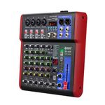High sound quality! D Debra Audio Pro Portable Recording Mixer Audio With USB 99 DSP Digital Effects For DJ Mixer Console Karaoke Recording Studio (SI-6UX (6 Channel))