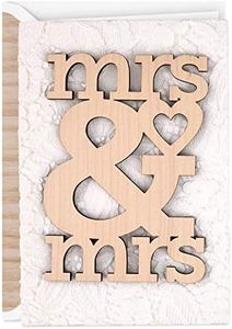 Hallmark Signature Wedding Card for Lesbian Couple (Wood Mrs. and Mrs.)