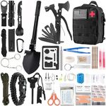 aiGear Survival Kit and First Aid Kit, 138 Pcs Survival Gear and Equipment with Molle Pouch, Camping Accessories, Gifts for Men Women Outdoor Fishing Hunting Camping