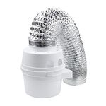 [Upgraded] 10 Feet 4-Inch TDIDVKZW Indoor Dryer Vent Kit with Proflex Ducting Hose by Cenipar