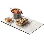 FLEAGE Foldable Electric Warming Tray, Electric Food Hot Plate with 3 Gears Adjustable Temperature, Multifunctional Ultrathin Hotplates, 1 Min Fast Heating Perfect, for Party Home Dinner Three-boards