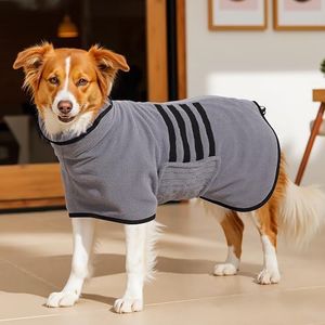 HezzLuv Microfiber Dog Bathrobe, Super Absorbent Dog Drying Coat