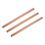 uxcell Copper Round Tube, 11mm OD 1mm Wall Thickness 200mm Length Straight Pipe Tubing 3 Pcs