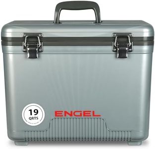 ENGEL UC19 19qt Leak-Proof, Air Tight, Drybox Cooler and Small Hard Shell Lunchbox for Men and Women in Silver