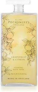 Pecksniff’s Grapefruit & Citron Foaming Bath Soak – Luxury Bubble Bath, 1L / 33.8 fl oz, Made in England