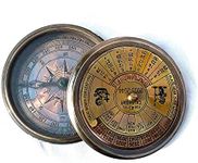 NauticalMart Marine Brass Compass with Calendar