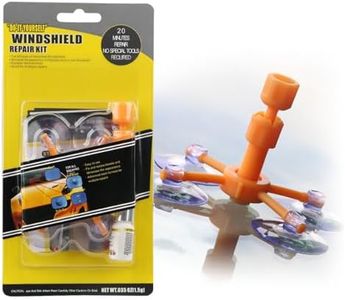 XdealCozyxc Windscreen Chip Repair Kit for Chips, Cracks, Bulls-Eye, Spider Web, Star-Shaped, Nicks, Half-Moon Crescents
