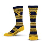 For Bare Feet Men's RMC Multi Stripe Crew Sock NCAA, Team Color, L