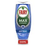 Fairy Max Power Washing Up Liquid Antibacterial 640 ML, Easy & Effortless Cleaning, Even On Your Greasiest Pots & Pans