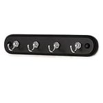 Spectrum Diversified 53204 Four Hook Key Rack, Black/Chrome