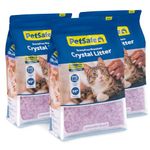 PetSafe ScoopFree Premium Lavender Crystal Cat Litter, 3-Pack – Lightly Scented Litter – Superior Odor Control – Low Tracking for Less Mess – Lasts Up to 6 Months, 24 lb Total (3 Pack of 8 lb Bags)