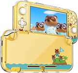 DLseego Protective Case for Nintendo Switch Lite, Hard PC Clear Anti-Shock Split Cover for Animal Crossing Design