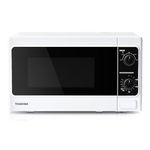 TOSHIBA 20 Liter 800W Manual Control Solo Small Microwave, Compact with 5 Power Levels, Automatic Defrost Function, Perfect for 9'' pizza, Clock and Timer, Easy Clean, White- MM-MM20P(WH)