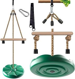 KINSPORY Disc Swing for Kids, Tree Swing for Backyard, Gym Monkey Bars, 7FT Height Adjustable Accessories Outdoor Play Equipment Swing Set