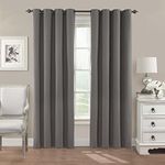 Eclipse Nadya Solid Blackout Window Curtain Panel, 84-Inch, Smoke