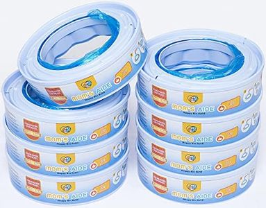 MOM'S AIDE - Ricarica mangiapannolini solo Compatibile per Simplee Sangenic (8 ricariche)， incompatibile con Maialino Foppapedretti，Tutti i Angelcare，Sangenic Tec，Twist & Click
