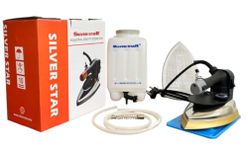 Gemsy Silver Star Steam Iron 1800 Watts 220V Industrial Electric Steam Iron with Teflon Shoes Es-300L, 4.0 L Water Tank