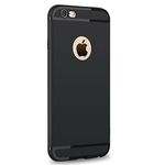 Enflamo Soft Silicone Slim Back Cover Case for iPhone 6 & 6S (Black)