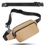 IHIGOGOFA Bumbags Waist Fanny Pack Fashion Bum Bag with 30cm Extended Belt for Dog Walking Climbing Hiking Travel Cycling Girls Ladies Men Women (Khaki)