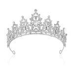 Tiara for Women,Crown,Birthday Crown,Princess Crown,Silver Headband,Birthday Crown Adult,Princess Tiara,Crowns for Adults,Birthday Queen,Wedding Hair Accessories for Women,Bride Headb,Silver Tiara