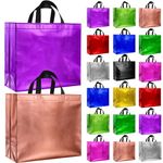 BLEWINDZ 20Pcs Shiny Gift Bags Large Size – Reusable Colorful Gift Bags Bulk with Handles - Ideal for Party Favor Bags, Shopping Bags (10 Colors, 13" x 5" x 11")