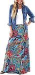 Yinggeli Women's Bohemian Print Lon