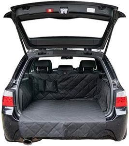 Premium 4-layer non-slip dog Trunk liner with bumper flapper - Dog Trunk Protector - Universal Waterproof car Trunk Cover - Car Trunk mat for cars, 4x4, station wagons, hatchbacks, SUVs