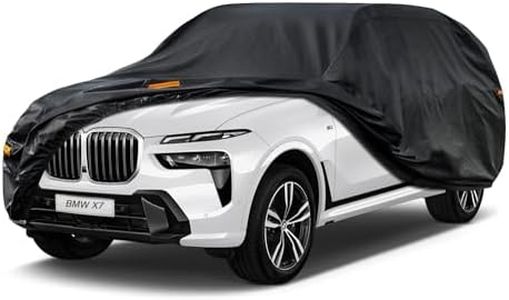 Kayme 7 Layers SUV Car Cover Custom Fit for BMW X7 （2018-2024 Waterproof All Weather for Automobiles, Outdoor Full Cover Rain Sun UV Protection.Black