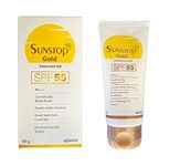 Sunstop Gold Sunscreen Gel SPF 55 PA+++ Sun Protection, (50g)