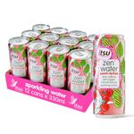 itsu Peach + Lychee Zen'Water | Naturally Flavoured Sparkling Water 330ml (Pack of 12) | Zero Calories, Zero Sugar| 12 x 330ml Pack