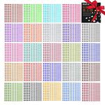 Nicpro Rhinestone Stickers 4125 PCS, Self Adhesive Face Gems Stick on Body Jewels Crystal in 3 Size 25 Colors,25 Embellishments Sheet for Decorations Crafts Nail Makeup