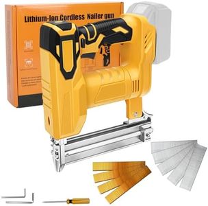 Akku Tacker Nagelpistole für Dewalt 20V-Akku, 2-in-1-Elektrotacker-Nagler mit 500 Gerade Nägel und 500 U-förmige Nägel, doppelter Schutz, für Holzbearbeitung (ohne Akku, ohne Ladegerät)