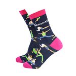 Sock Therapy Womens Novelty Funky Pattern Colorful Fun Dress Socks Smart Design Animal Print Comfortable Breathable Socks Non Slip Great Gift - Namaste