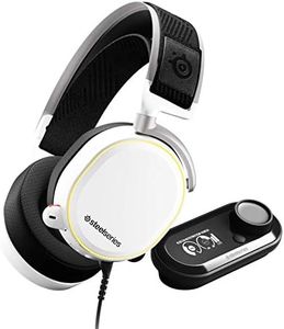 SteelSeries Arctis Pro + GameDAC Wired Gaming Headset - Certified Hi-Res Audio - Dedicated DAC and Amp - for PS5/PS4 and PC - White